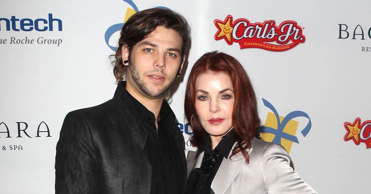 priscilla presley son navarone garibaldi step out dinner pp