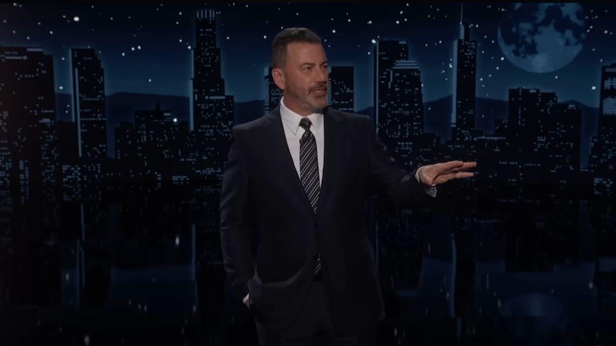 Image of Jimmy Kimmel hesitated to fully embrace the joke.