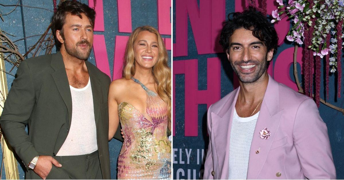 Composite photo of Brandon Sklenar, Blake Lively and Justin Baldoni