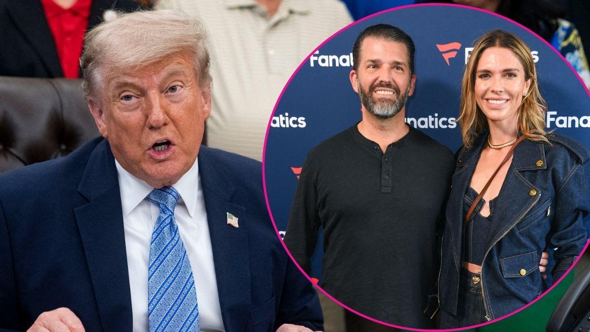 Composite photo of Donald Trump, Donald Trump Jr. and Bettina Anderson