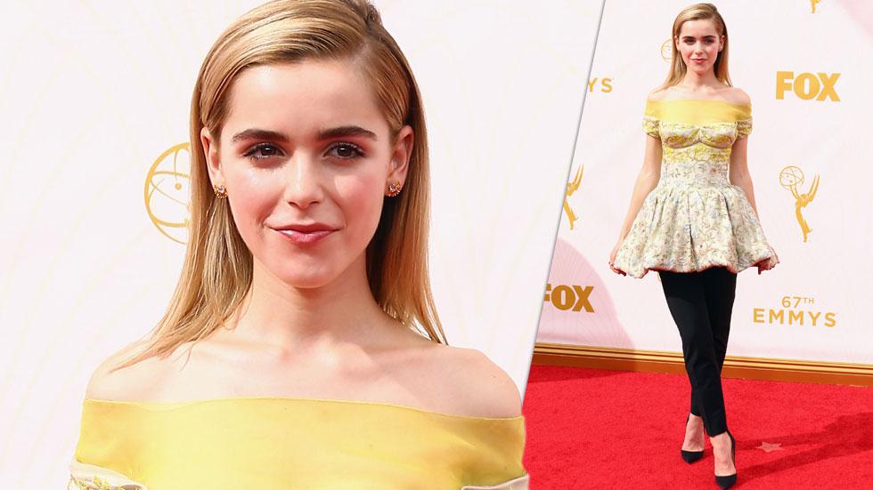 Kiernan shipka 2015 emmy red carpet