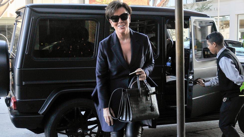 Kris Jenner on the phone