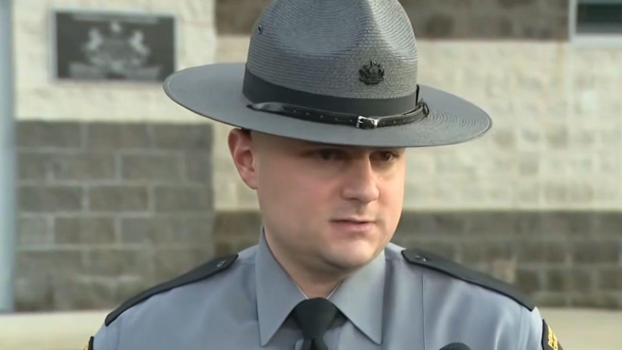 Image of Trooper Rocco Gagliardi discussed the conversation between Karoline Heintz and Royce Mosher before the alleged stabbing.