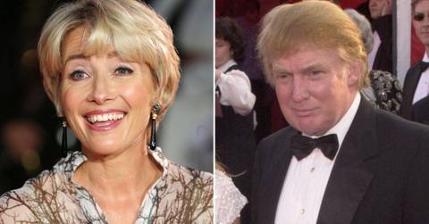 photo of Emma Thompson and Donald Trump