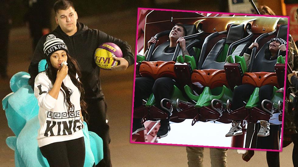 rob kardashian blac chyna first date at six flags