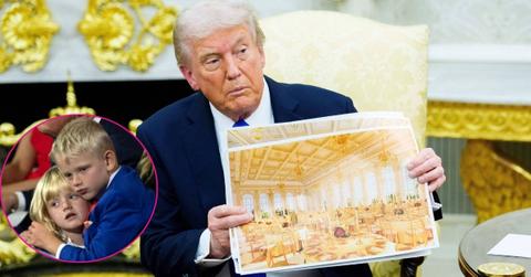 composite photo of donald trump and his grandchildren