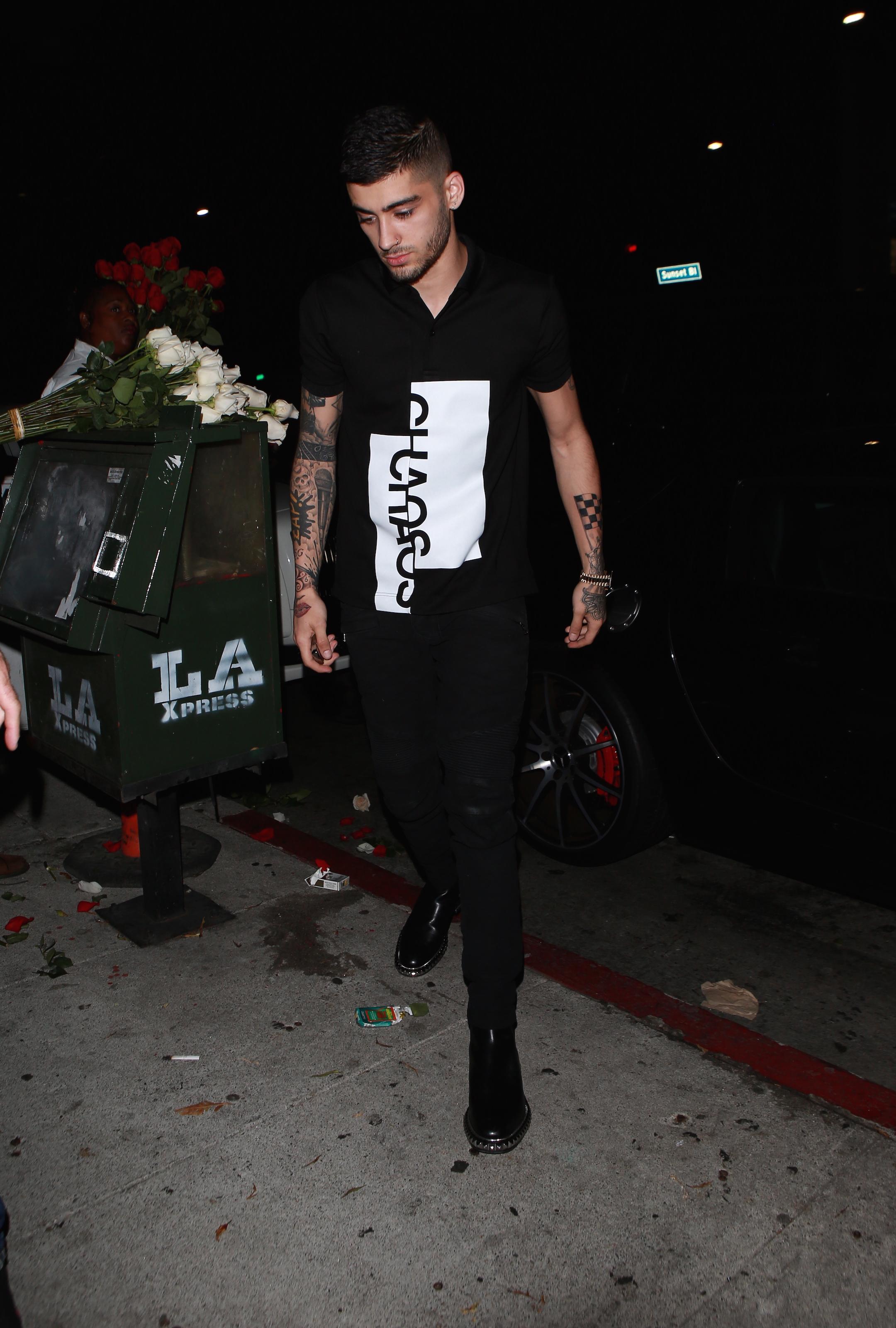 Zayn Malik arrives to Warwick night club in Hollwood