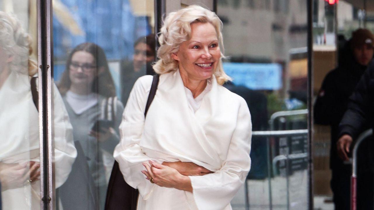 Image of Pamela Anderson discussed how her personal experiences influenced her creative work.