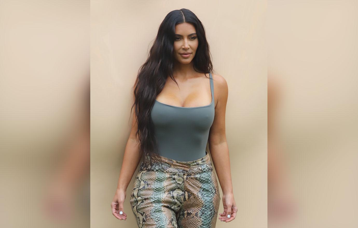 kim kardashian promotes skims at pop up in the grove