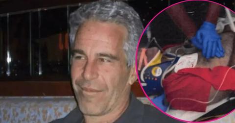 image and inset of Jeffrey epstein