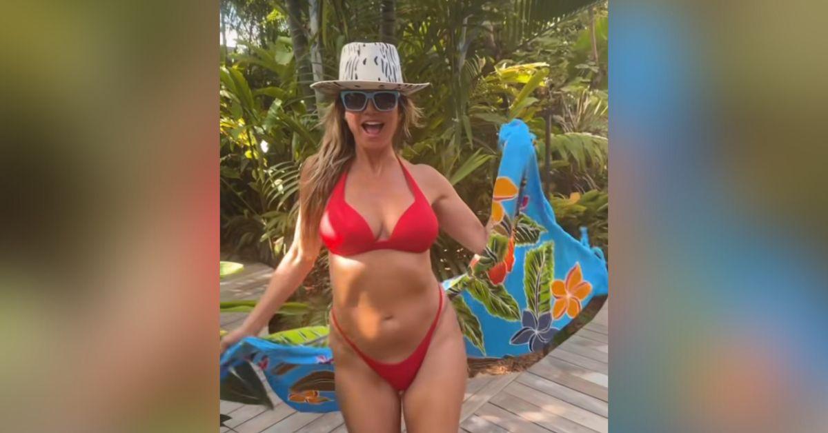 heidi klum ditches top flaunts bikini body honeymoon