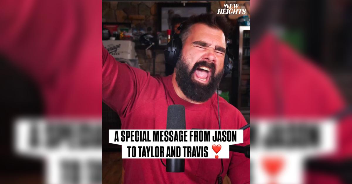 Image of Jason Kelce called his younger brother's engagement the 'proposal heard around the world.'