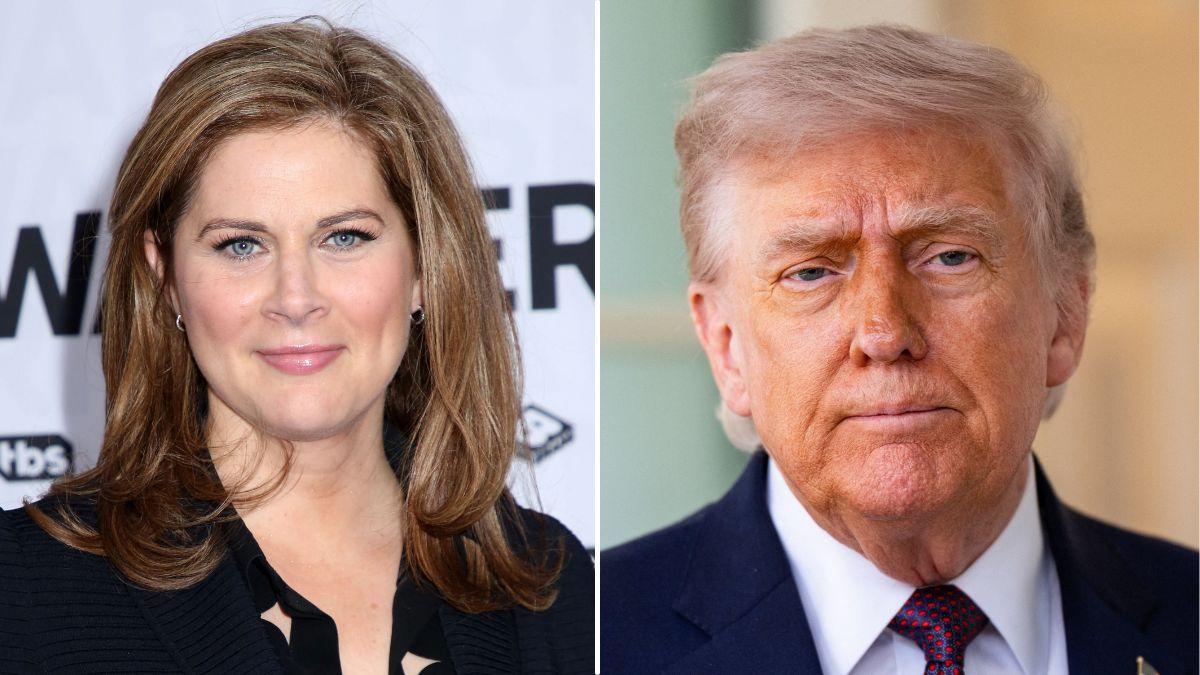 split of Erin Burnett & Donald Trump.