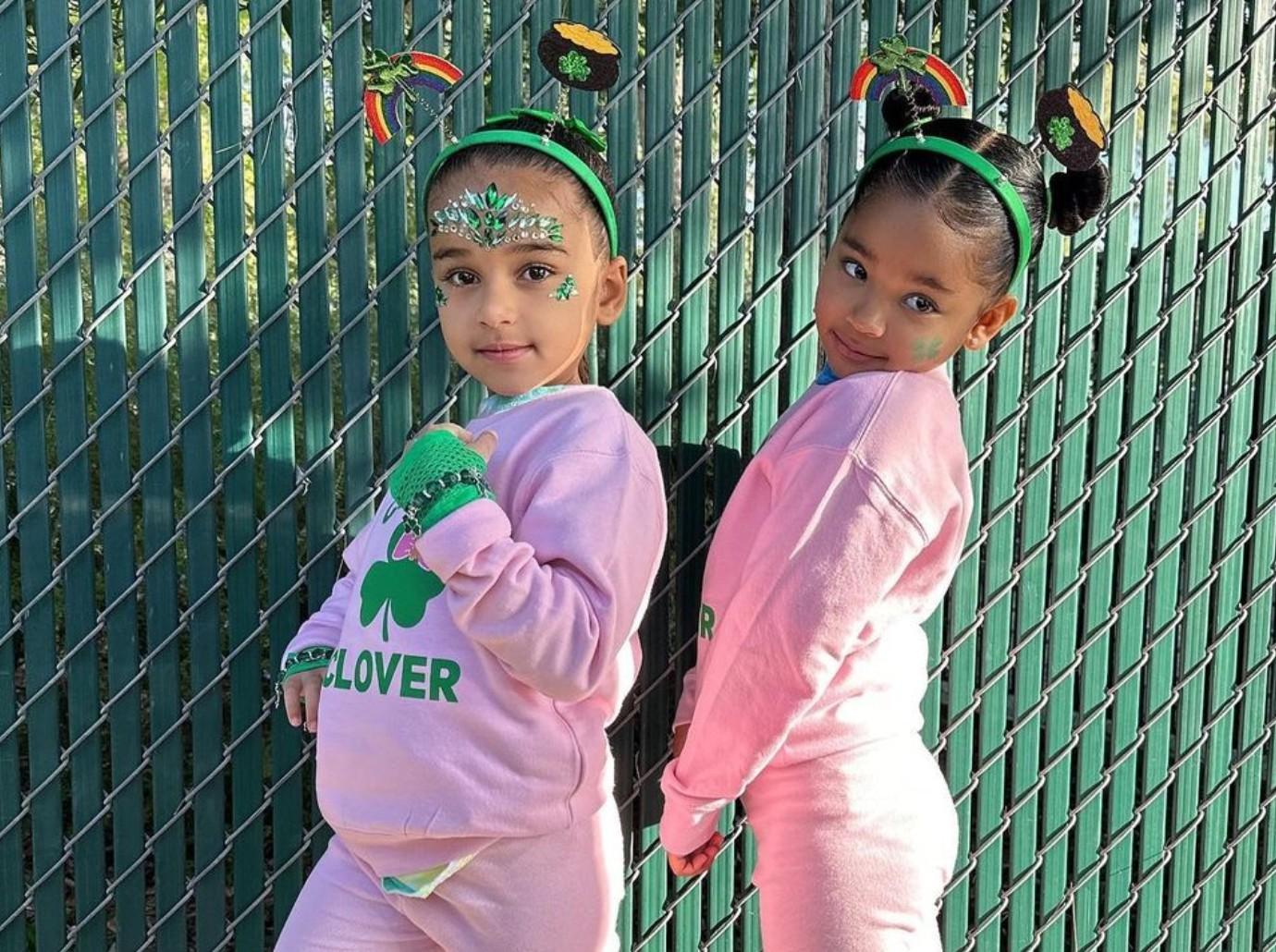 khloe rob kardashians daughters celebrate st patricks day