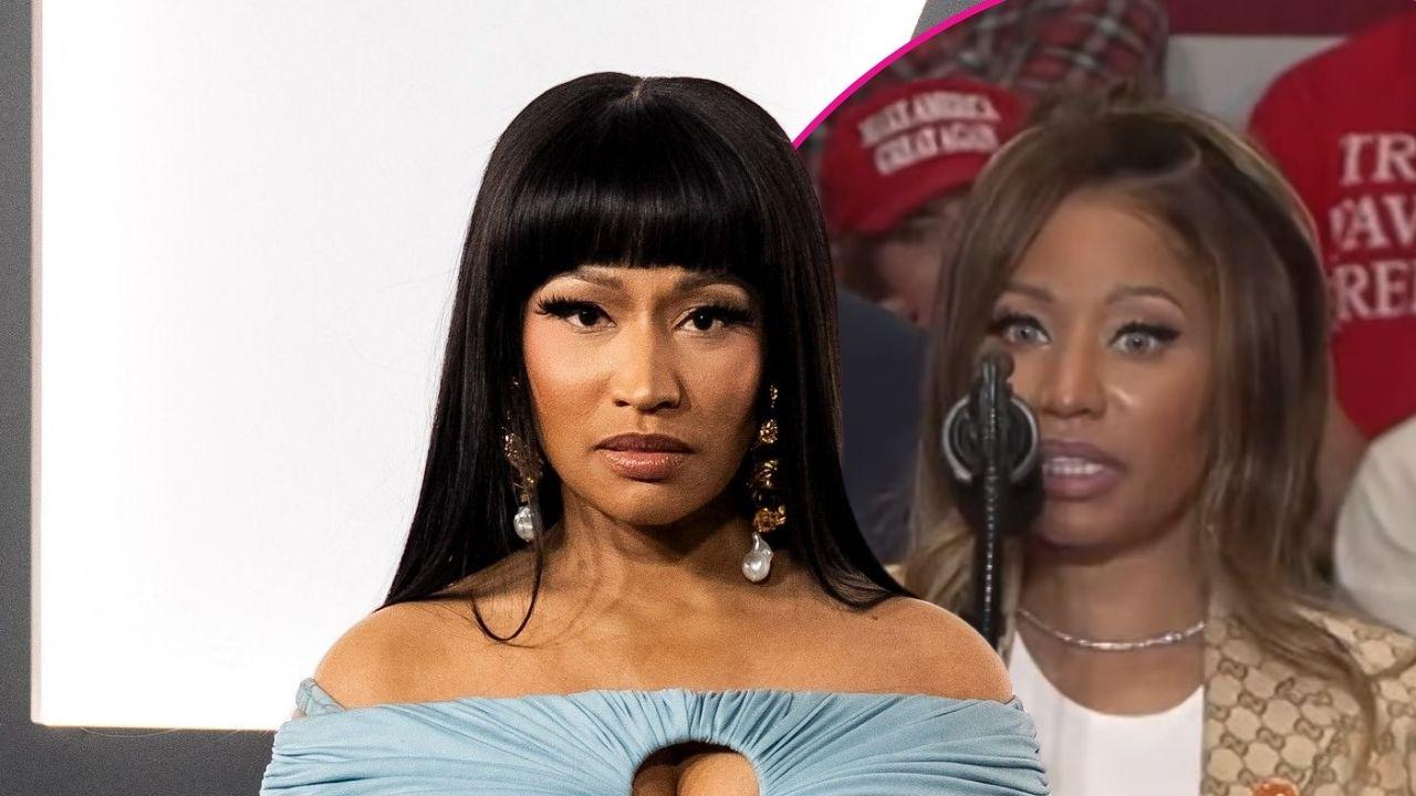 nicki minaj unrecognizable maga face
