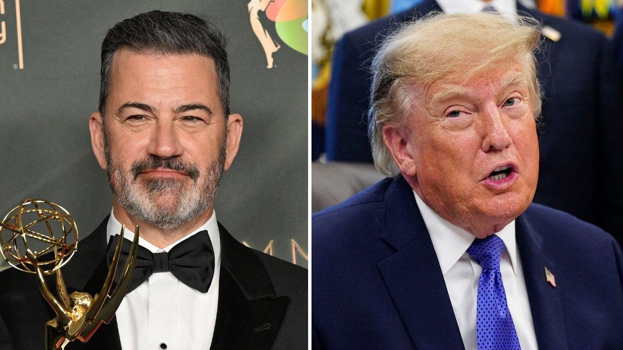 Photo of Jimmy Kimmel and Donald Trump.