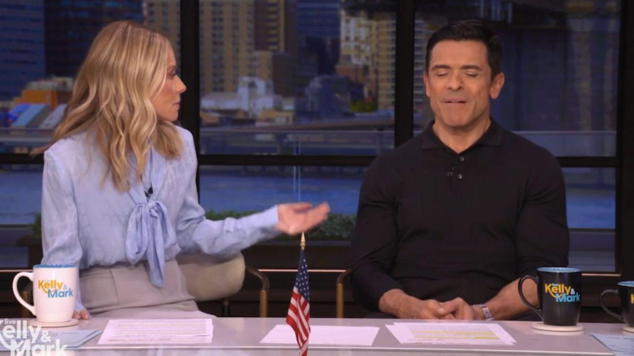 Image of Kelly Ripa and Mark Consuelos recalled having fun at a party last summer. 