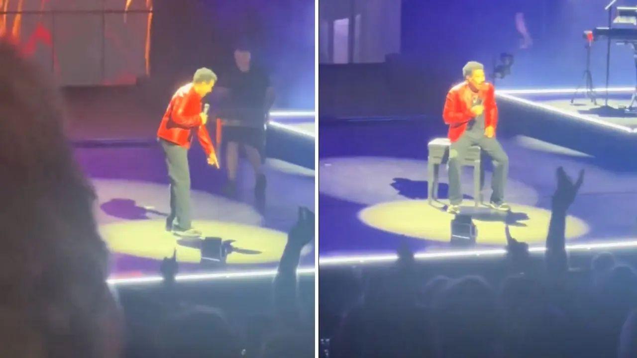 Photo of Lionel Richie requested a chair during his final song before checking himself into the hospital.