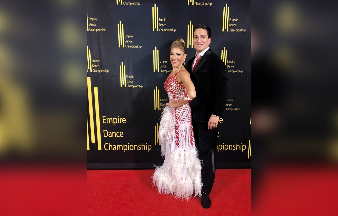 Robyn Shreiber, and her partner, Pro-dancer, Italo Elgueta at the empire dance championship.