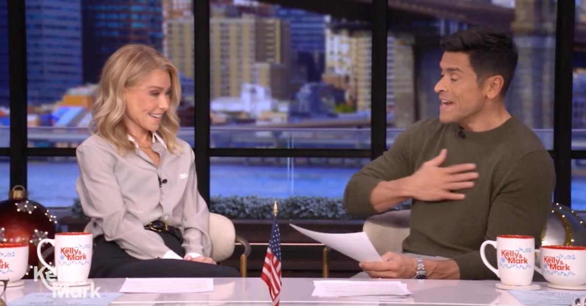 Image of Mark Consuelos 'can't sleep' without his wife, Kelly Ripa, in bed with him.