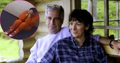 composite photo of jeffrey epstein and ghislaine maxwell and ghislaine maxwell in prison