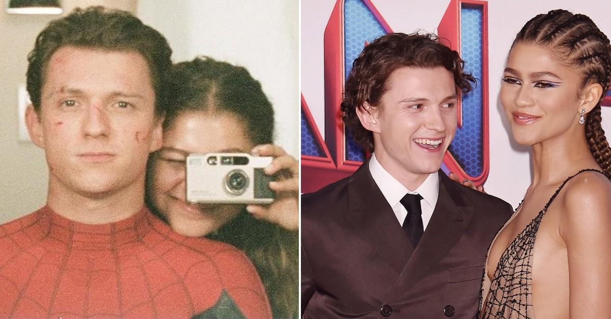 Composite photo of Zendaya and Tom Holland. 