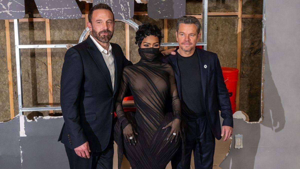Photo of Ben Affleck, Teyana Taylor and Matt Damon