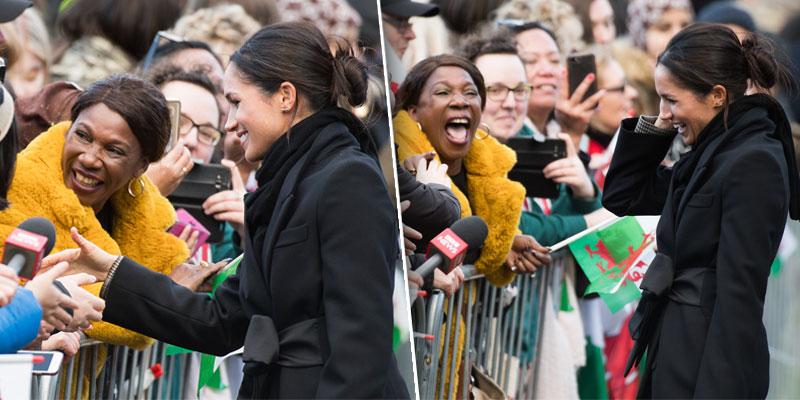 Meghan markle meets fans breaks royal protocol autograph ok pp