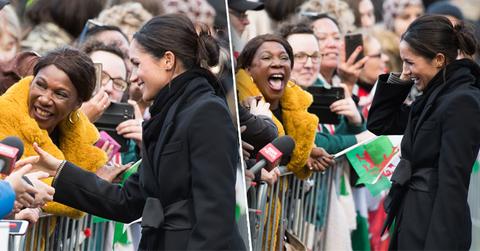 Meghan markle meets fans breaks royal protocol autograph ok pp