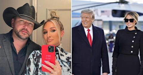 jason aldean wife brittany slammed forehead kiss donald trump pp