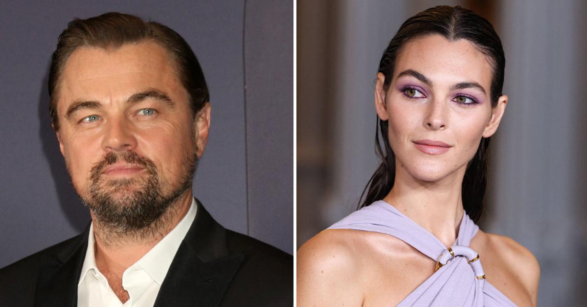 Photo of Leonardo DiCaprio; picture of Vittoria Ceretti.