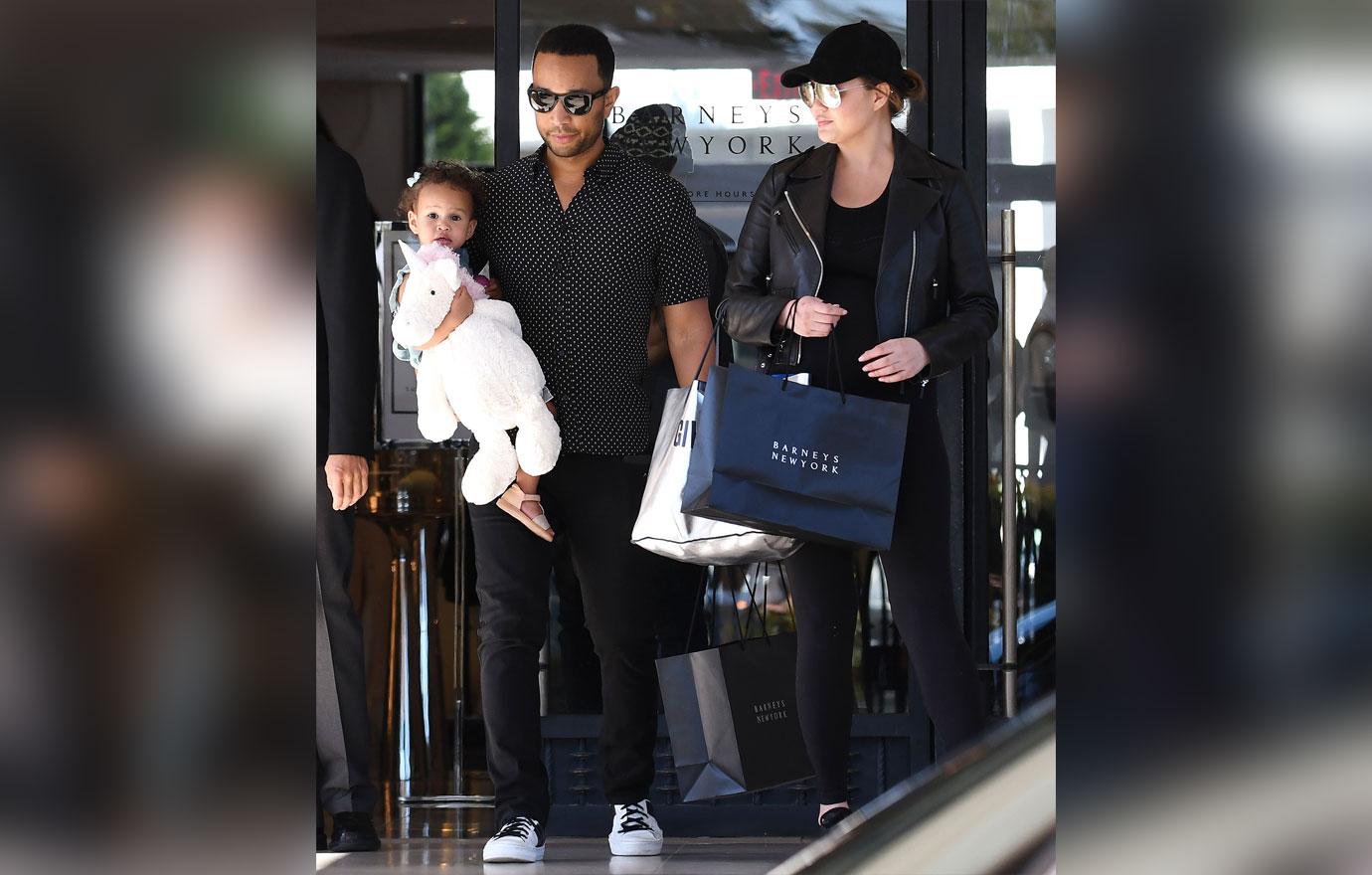 Chrissy Teigen with John and Luna