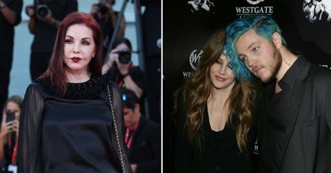 Composite photo of Priscilla Presley, Lisa Marie Presley and Benjamin Keough