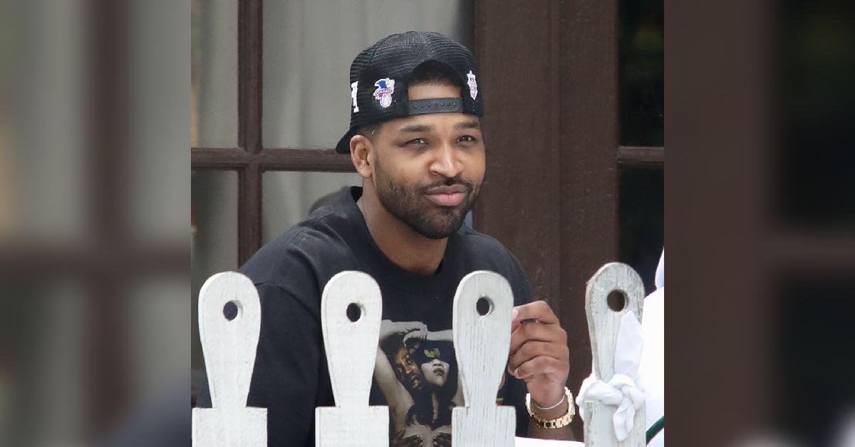 tristan thompson spotted heated phone call baby drama