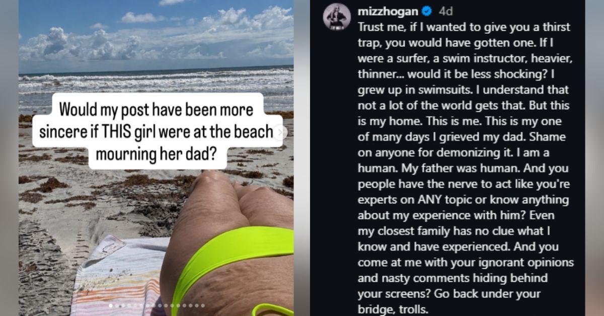 image of The TV personality shared emotional beach photos and memories connected to her late father.