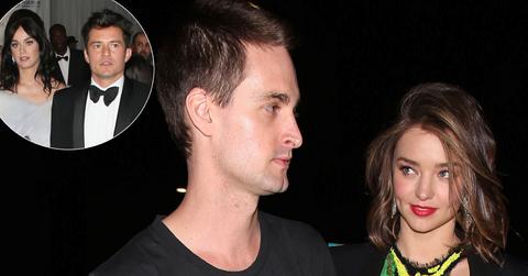 Miranda Kerr and Evan Spiegel arrive at the Republic Records Grammy AfterParty