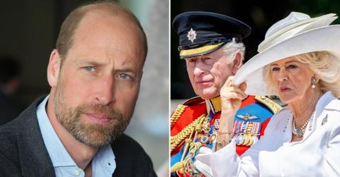 photo of Prince William, King Charles and Queen Camilla