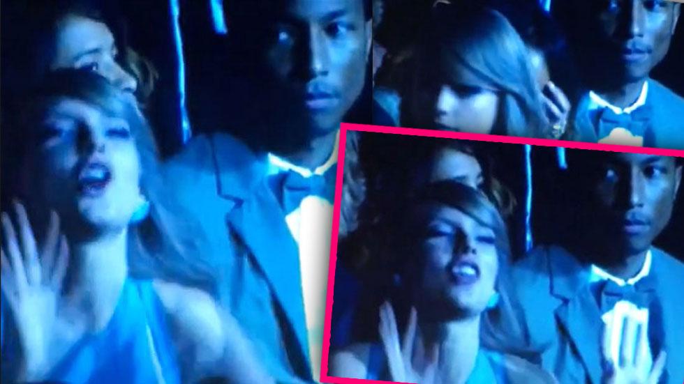 Pharrell grammy awards 2015 shades taylor swift dancing09