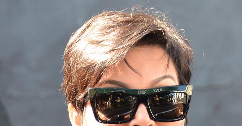 Kardashian family matriarch, Kris Jenner, is all smiles as she leaves Emilio’s Restaurant with Scott DIsick and stops to talk to daughter Kourtney who came to pick him up in Encino, CA