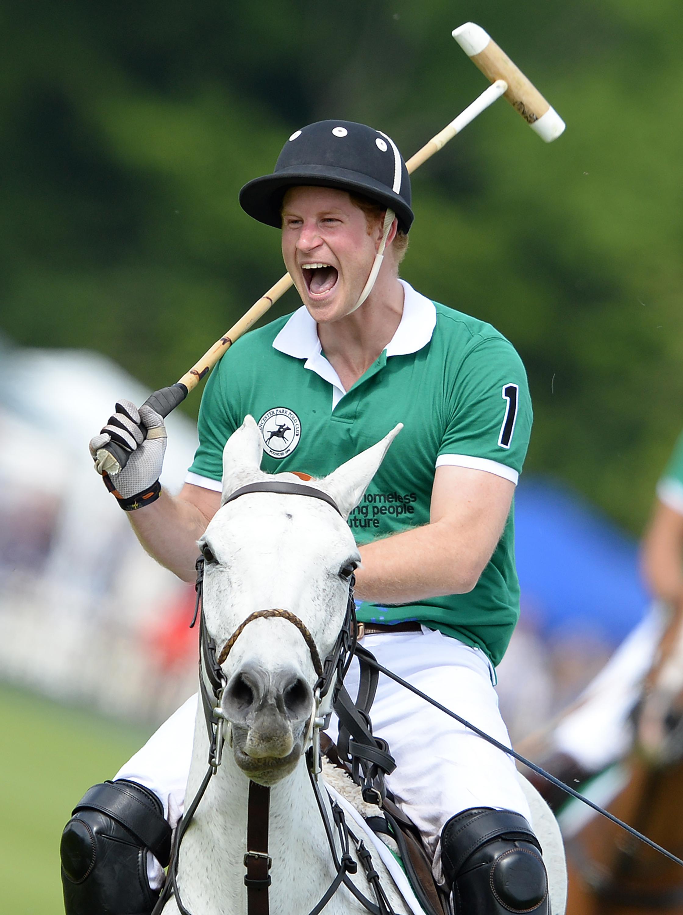 Prince Harry plays polo in the Jerudong Trophy