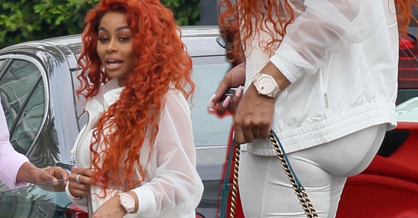 Blac Chyna's Butt Looks Extremely Droopy In These Spandex Shorts