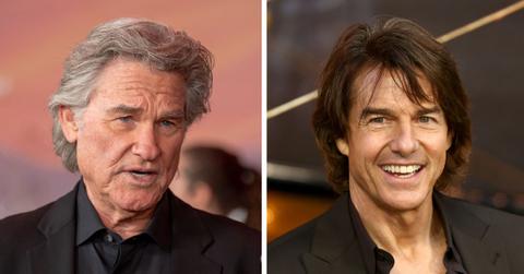 split photo of Kurt Russell & Tom Cruise