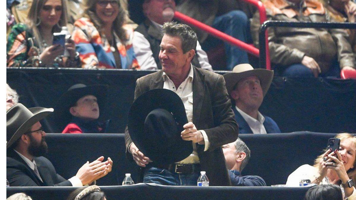 Image of Dennis Quaid promoted his widely panned Reagan biopic at a 2024 Trump rally.