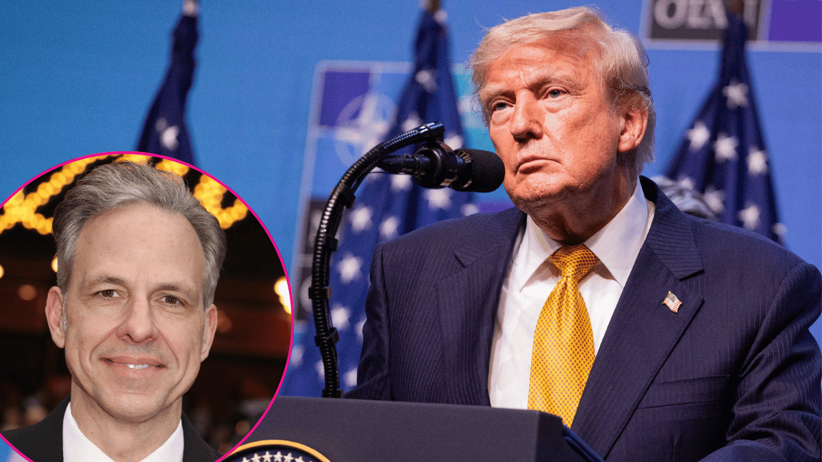 Image of 'Talk about the reason that you asked me to speak,' Donald Trump scolded Jake Tapper.