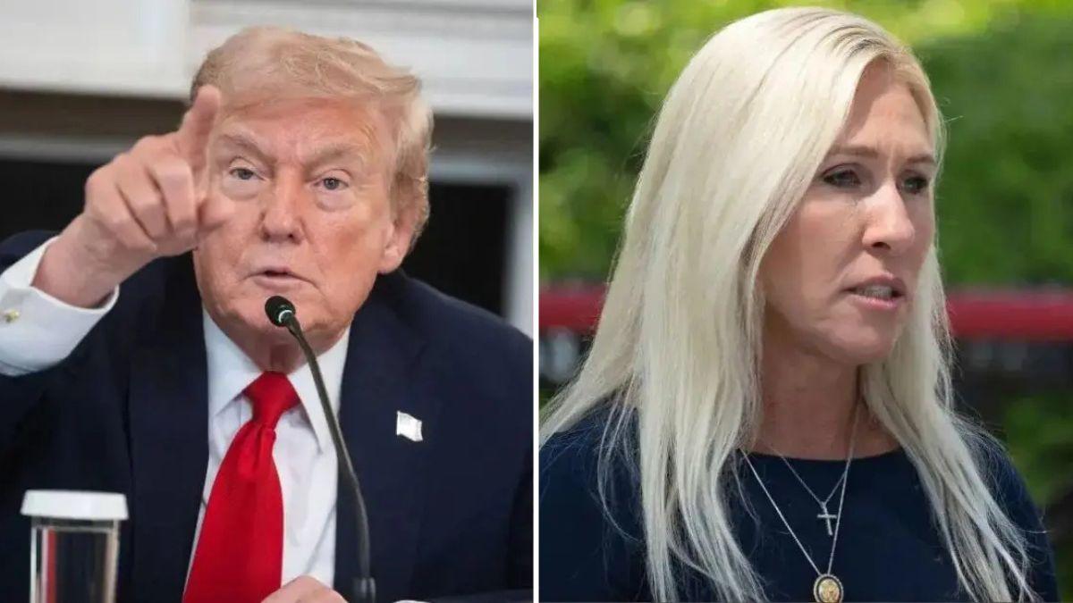 imager split of Donald Trump and Marjorie Taylor Greene
