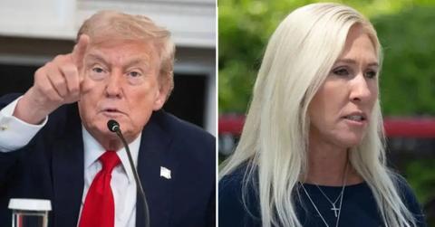 imager split of Donald Trump and Marjorie Taylor Greene