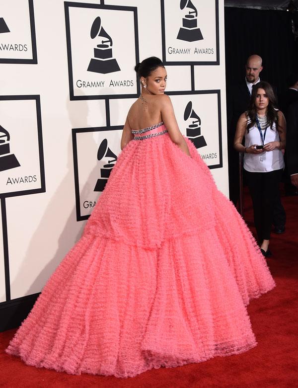 Rihanna Pink Dress