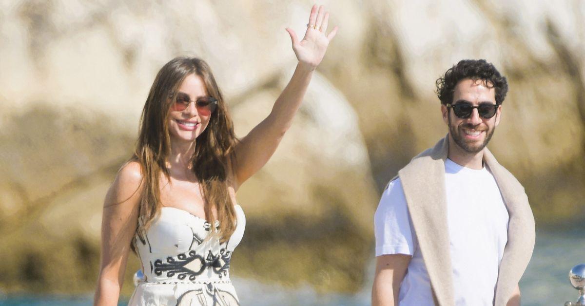 sofia vergara bares cleavage scandalous outfit france photos