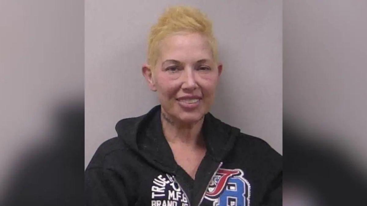 Photo of Kim Scott reportedly bit a police officer when she resisted being handcuffed.