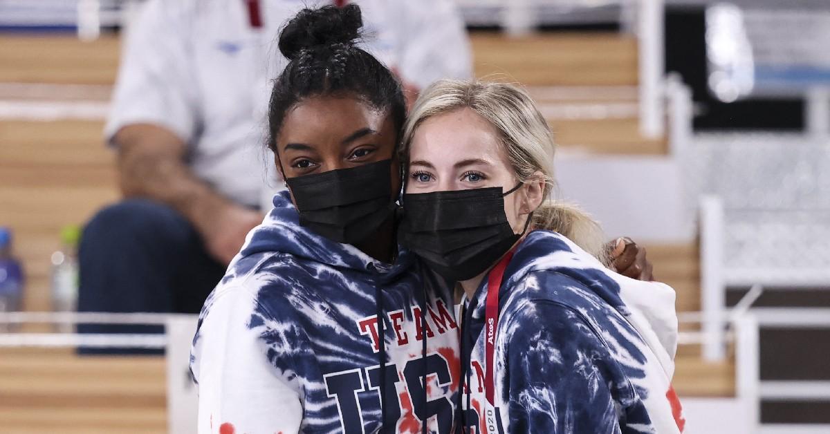 Composite photo of Simone Biles and MyKayla Skinner.